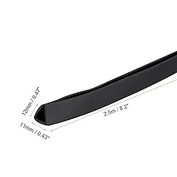 uxcell U Channel Edge Trim, 8.2ft Length Rubber