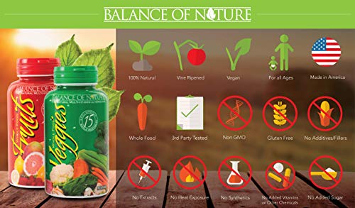 Balance Of Nature Fruit and Vegetable Supplements Plus Travel Set Bundle - Daily Superfood - Better Than A Multivitamin