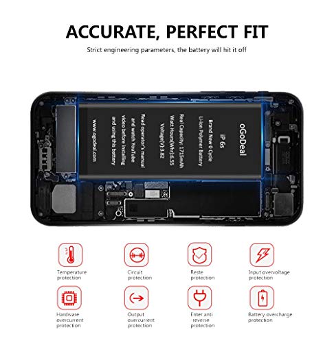 OGoDeal Battery Replacement Compatible with iPhone 6S Battery, 1715mAh, A1633, A1688, A1700