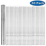 YSSHUI BBQ Skewers, Set Of 30 Barbeque Skewers, 20-inch Long Barbecue Skewer Hot Dog Fork Fire Pit, Camping, Campfire