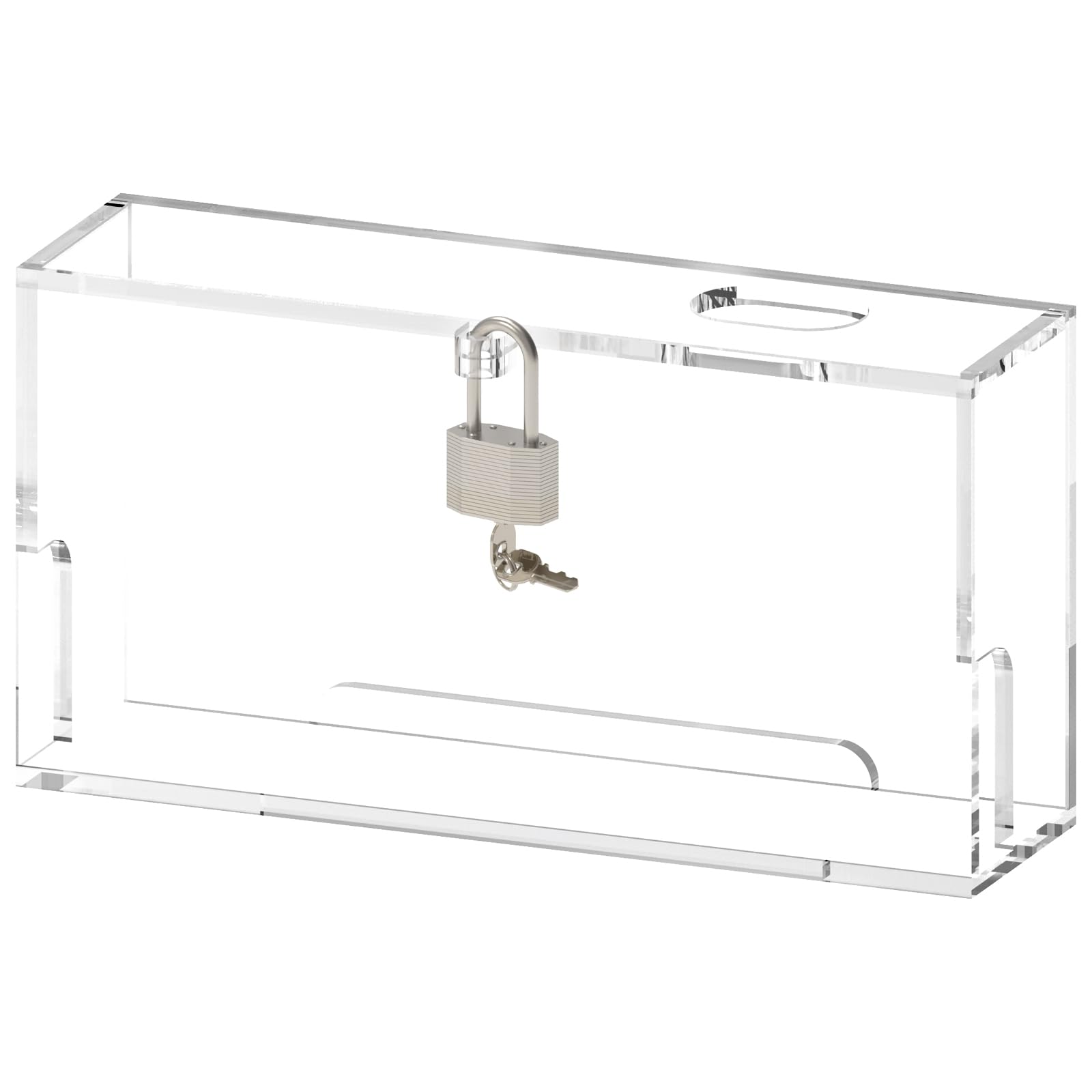Geekria Console Dust Cover with Lock Compatible with Nintendo Switch/OLED Charging Dock, Clear Anti-Scratch Protective Display Case, Dustproof Secure Storage Box for Gaming Console