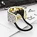 DEEKA Rhinestone Glitter Ponytail Holder Cuffs Elastic Hair Tie Band Pack of 3 for Women