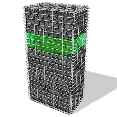 Festnight Grün Glas Gabione Gartensteine Dekosteine 25 kg Dekoration für Gabionen, Steink?rben und -w?nden – Bild 4