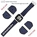Wepro Bands Compatible with Fitbit Versa/Versa 2/Versa Lite SE SmartWatch for Women Men, Sports Replacement Wristband Strap for Fitbit Versa Watch, Small, Black, Navy Blue, White