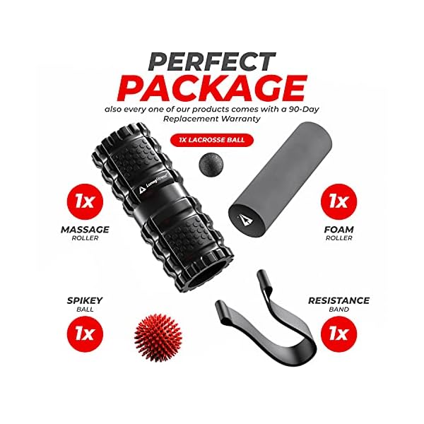 LunagFitness-Foam-Roller-Set-2-in-1-Deep-Tissue-Foam-Roller-Set-includes-2-Massage-Balls-and-Resistance-Band-for-fitness-recovery-yoga-and-pilates-Bonus-Carry-Bag-included LunagFitness Foam Roller Set 2 in 1 Deep Tissue Foam Roller Set includes 2 Massage Balls and Resistance Band for fitness…