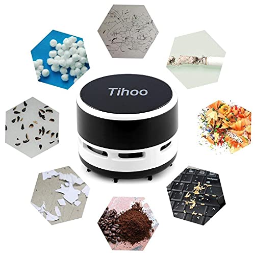 Yikor Tihoo Desk Vacuum Desktop Cleaner Mini Battery Powered Table dust