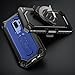 Samsung Galaxy S9 Plus Case, ELV [Croco Series] Premium Holster Defender Belt Clip Rugged Case - Curved Glass Screen Protector & Kickstand for Samsung Galaxy S9 Plus (Dark Blue/Black)