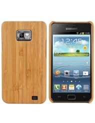 Wireless: kwmobile Natural wood case for the Samsung Galaxy S2 S2 PLUS in bamboo light brown - KW-Commerce