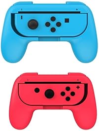 Joy Con Grip, Proslife Wear-Resistant Switch Grip Game Handle for Switch Joy Con Controller(2 Pack, Red/Blue)