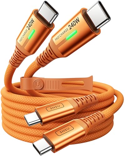 INIU 240W USB C Kabel, [2Pack, Orange, 2m] PD... en promo sur Amazon