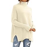 EFAN Women's Turtleneck Oversized Sweaters Long Pullover Winter Clothing 2025 Trendy Fashion Knit Tunic Fall Outfits