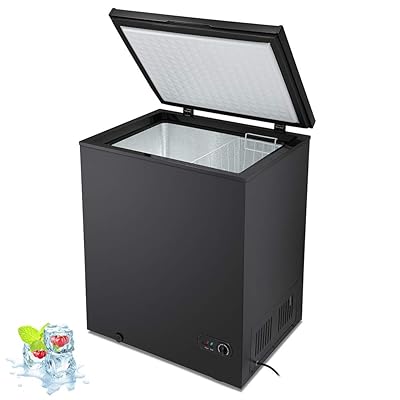 Kismile 5.0 Cubic Feet Chest Freezer with Removable Basket