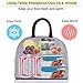 BALORAY Lunch Bag Tote Bag Lunch Organizer Lunch Holder Insulated Lunch Cooler Bag for Women/Wen (Light Grey)