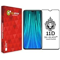 CELLUTION 11D Tempered Glass with Curved Edges and 9H Hardness Full Glue Edge to Edge Screen Protection for Xiaomi Mi Redmi Note 8 Pro - Black (LAUNCH OFFER)