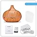Fritas Essential Oil Diffuser-500ML Ultrasonic Remote Control Aroma Diffuser,Wood Grain Humidifier Cool Mist Diffusers with 7 Color LED Lights for Home Yoga Office,Waterless Auto Shut-off