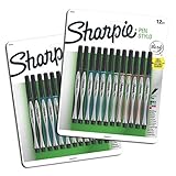 Sanford Sharpie Fine Point Pen Stylo, Assorted Colors, 24-Pack
