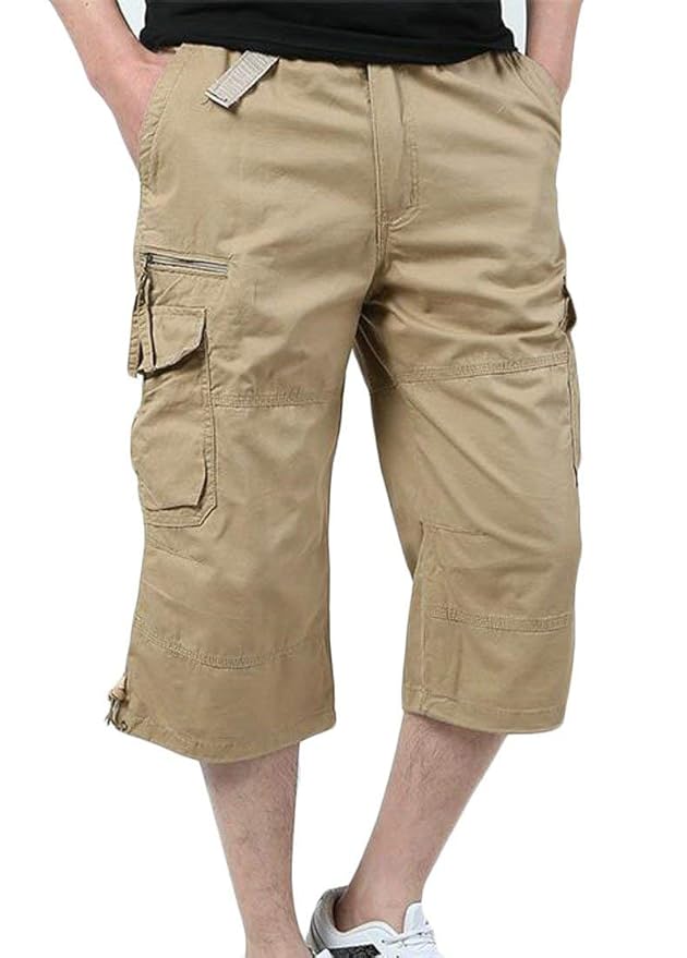 big and tall cargo shorts elastic waist