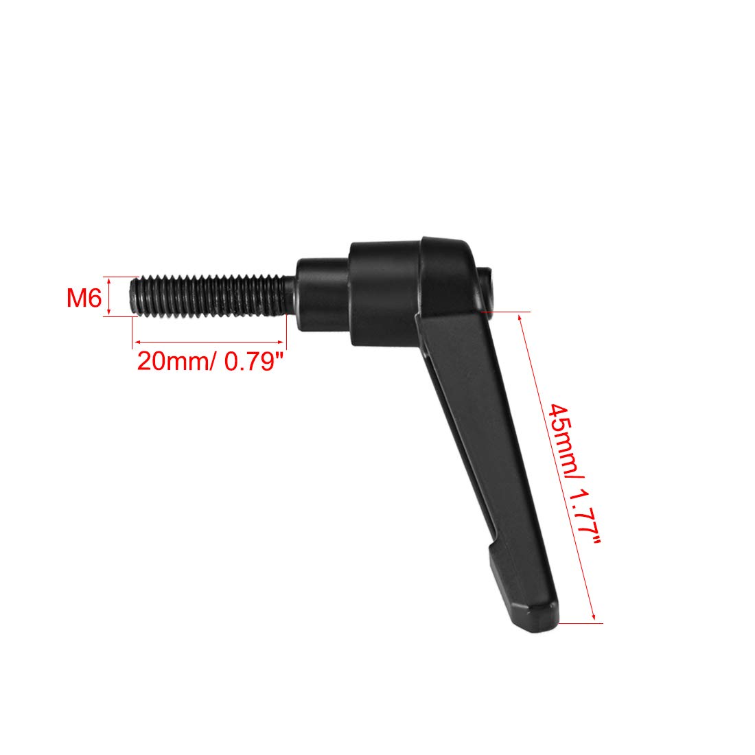 QUARKZMAN 2x Maniglie A Leva M8x20 Mm In Acciaio Inox 304 | Regolabili Con Pulsante, Per Macchine Utensili