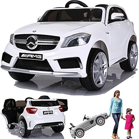 SIMRON - Mercedes-Benz A45 AMG SUV Ride-On 12V Kinderauto Kinderfahrzeug (Weiss)