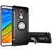 Xiaomi Redmi 5 Plus Case, Ranyi [2 Piece Ring Cover] [Adsorbed Iron Plate] [360 Rotating Metal Ring] Premium Hybrid Dual Layer 360 Full Body Protective 2 in 1 Case for Xiaomi Redmi 5 Plus (Black)