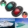 Boat-Navigation-Lights-YESSHOW-New-Marine-LED-Navigation-Lamp-Port-Bow-Side-Starboard-Lights-Red-Green-LED-for-Chandlery-Boat-Yacht-Skeeter-Safety-Lights-Deck-Mount-DC-12V-24V