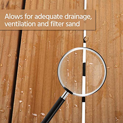 Yaheetech 27PCS Interlocking Wood Flooring Deck Patio Pavers Tiles Solid Wood and Plastic Corner Edging Trim Tiles Indoor Outdoor 12 x 12in Natural Wood - Thumbnail 7