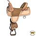 HILASON 15″ Treeless Western Trail Barrel Racing American Leather Saddlethumb 1