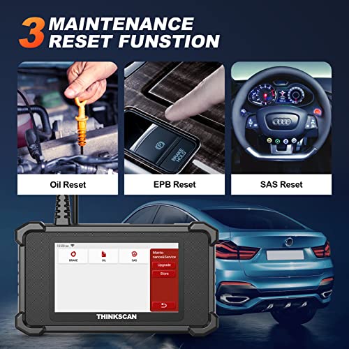 THINKCAR OBD2 Scanner, 2023 Newest THINKSCAN SR4 Car Diagnostic Scan Tool Lifetime Free Update, ABS/SRS/ECM/TCM System Diagnostic + Oil/EPB/SAS Reset Code Reader, Battery Test, AutoVIN, Android 7.0