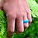 Sun Ring Silicone Wedding Ring Men, Size 12, Blue (Glow in The Dark)
