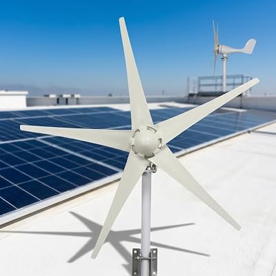 Wind Turbine Generator Kit, 1200W 5 Blade Wind Generators for Home, 12V 800RPM Power Kit with Controller, Windmill Generator for Solar&Wind System