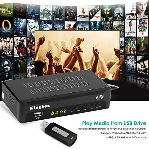 Digital Converter Box for Analog TV, Q03S ATSC Converter Box HD 1080P