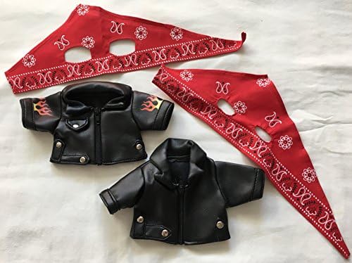 Easy Rider Biker Outfit Clothing Teddy Bear outfit Doll outfit - 2 pieces/set(Bear Not Included)