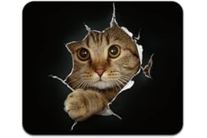 Audimi Cute Mouse Pad, Cat Mouse Pad for Laptop Wireless Mouse Home Office Travel, Portable 9.5x7.9 Inch (24X20X0.3Cm)