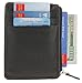 Mens Minimalist Wallets - Slim Front Pocket RFID Blocking Wallet - 3-Pockets Card Holder with ID Window Sleeve and Zipper Compartment - with Identity Theft Protection - (Black)