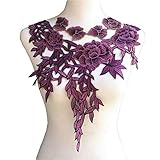 Embroidery Trim Neckline Collar Applique Fabric Cloth Sew On DIY Craft (Style B2)