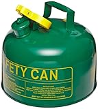 Eagle UI-50-SG Type I Metal Safety Can, Combustibles, 12-1/2" Width x 13-1/2" Depth, 5 Gallon Capacity, Green