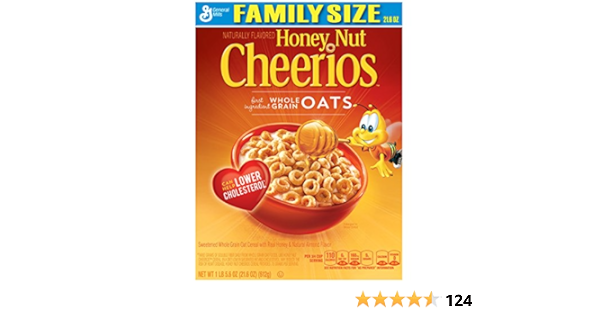 Amazon.com: Honey Nut Cheerios Cereal, 21.6 Ounce (Pack of 2)