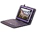 iRULU eXpro X1 7 Inch Quad Core Google Android Tablet PC, 1024x600 Resolution, Wi-Fi, Games, Dual Cameras, 8GB Nand Flash with keyboard (Purple Tablet)