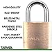 Mini Luggage Lock Set (Heavy Duty Brass) - Set Includes 3 Small Keys - Perfect Padlock for Securing Your Suitcase, Jewelry Boxes, Gym Locker, Tote, Mini Fridge, Cabinet, and More!