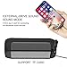 Kissral Portable Bluetooth Speaker, Wireless Speaker Outdoor Strong Bass 24 Hours Playing Time with TF Card and FM Radio - Black