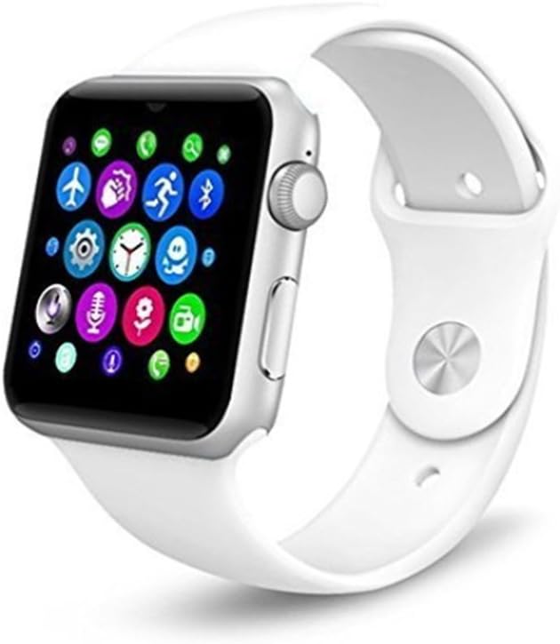 Ehootech® Bluetooth SmartWatch Wristwatch 1.54' Full HD IPS Display Screen Support SIM Card/TF Card for Apple iPhone 5s/6/6s and Android or Above Smart Phones White