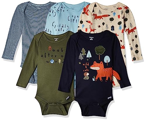 Gerber Baby Boys' 5-Pack Long-Sleeve Onesies Bodysuit