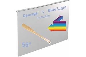 VIZOBLUEX 55 inch Blue Light and Damage TV Screen Protector. Protection Shield & Anti-Blue Light Filter Blocking UV for LCD LED 4K OLED QLED (48.4 x 28.5 inch)
