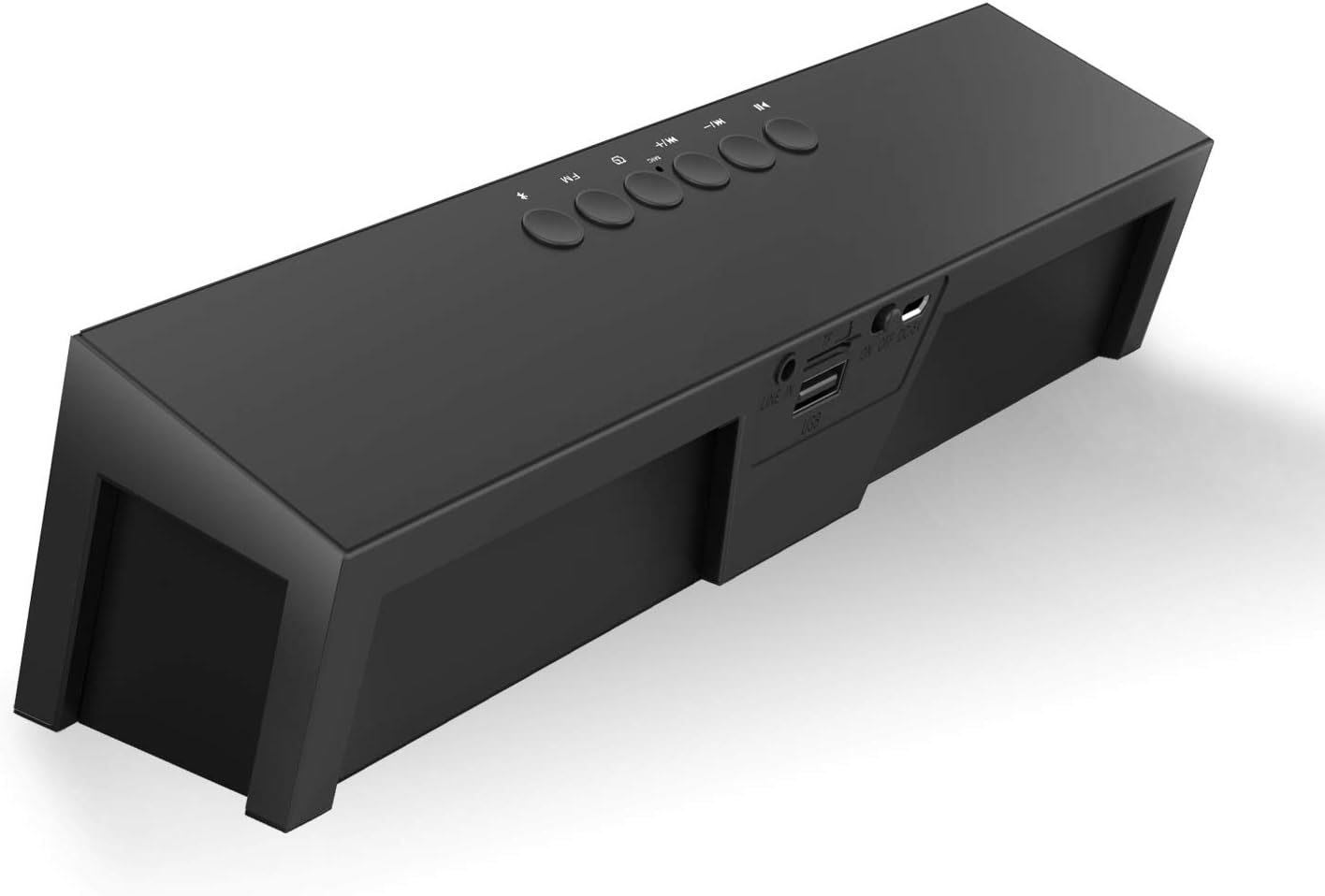 Soundance FM Radio Wireless Bluetooth Speaker Alarm Clock, Portable Radio Speaker with Digital LED USB Rechargeable for Office Desk Home Bedroom Bedside Desktop Computer, SDY019 Black: Electronics