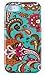 DandyCase 2in1 Hybrid High Impact Hard Vintage Floral Pattern + Teal Silicone Case Cover For Apple iPhone 4S & iPhone 4 + DandyCase Screen Cleaner