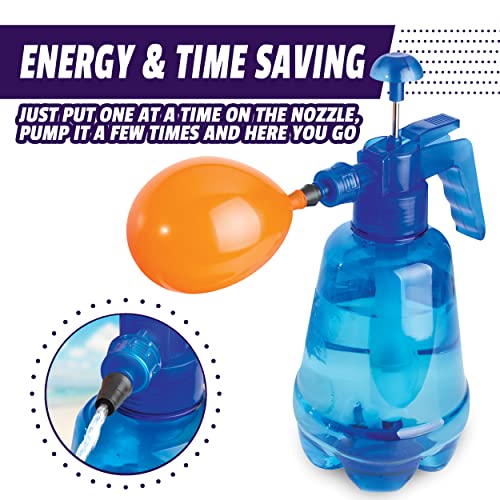 Water Balloon Pump with 250 Balloons Included 3 in 1 Air and Water