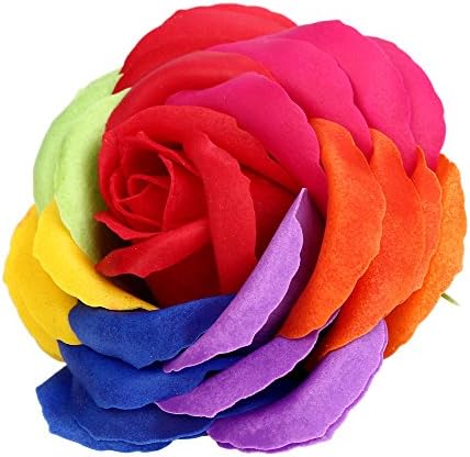 KXN Multicolor Rose Flower Bath Scented Soap,Gift Wrapped,Best for Wedding Decoration Gift