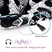 Bluetooth Headband Headphones, Wireless Bluetooth Sleeping Running Music Earphones Headband Sports Headset Built-in Speakers Microphone for Calling, Workout, Yoga, Jogging, Leopard-Gray