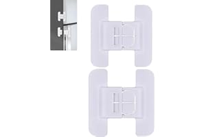 ONGAHON Fridge Lock,2 Pack Cabinet Locks Baby Proofing, Refrigerator Lock with Hidden Dual Button Design,Drawer Locks Baby Proofing,Ultra-Strong Adhesive, Easy to Remove Without Residue, No Drilling Required