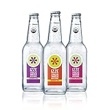 IZZE Organic Flavored Sparkling Water Beverage, 12 oz. Bottles, 3-Flavor, Variety Pack (12 Count)